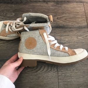 Converse high tops (flannel & suede)